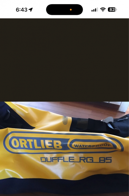 ORTLIEB 더플 cfgRG 85 방수 가방(미사용품) 노랑색